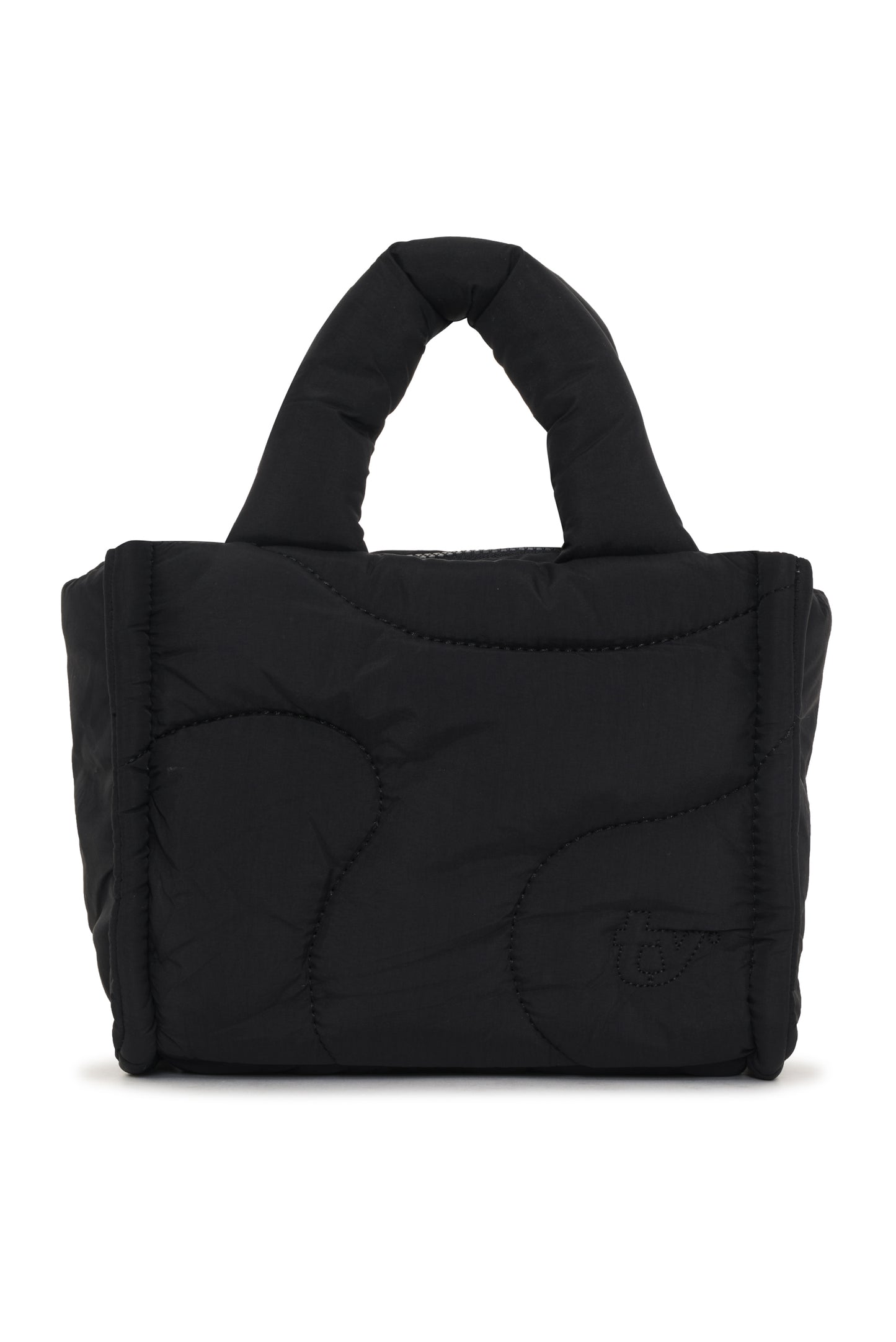black puffer drift mini tote bag gym side pocket crossbody strap