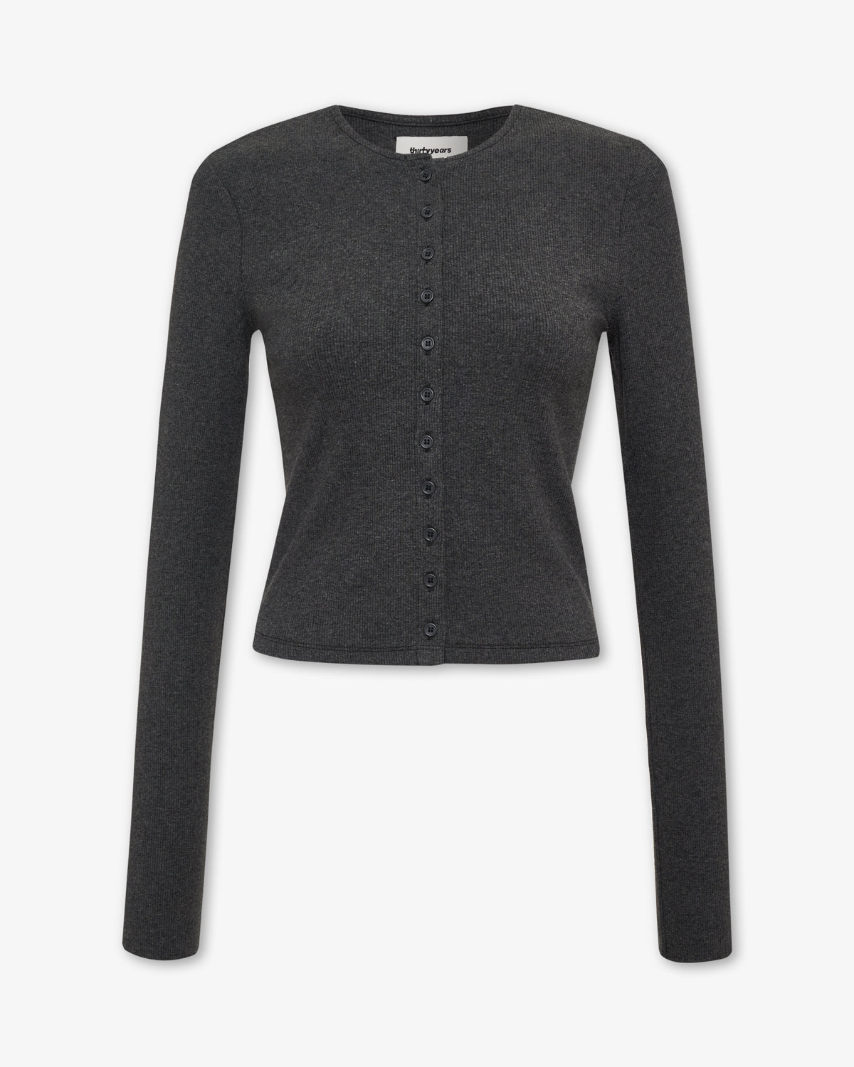 Demi Ribbed Cardigan - Slate - ThirtyYears
