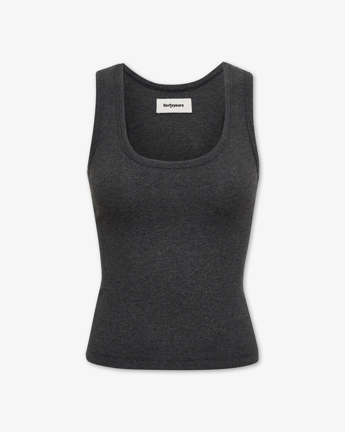 Demi Ribbed Tank - Slate - ThirtyYears