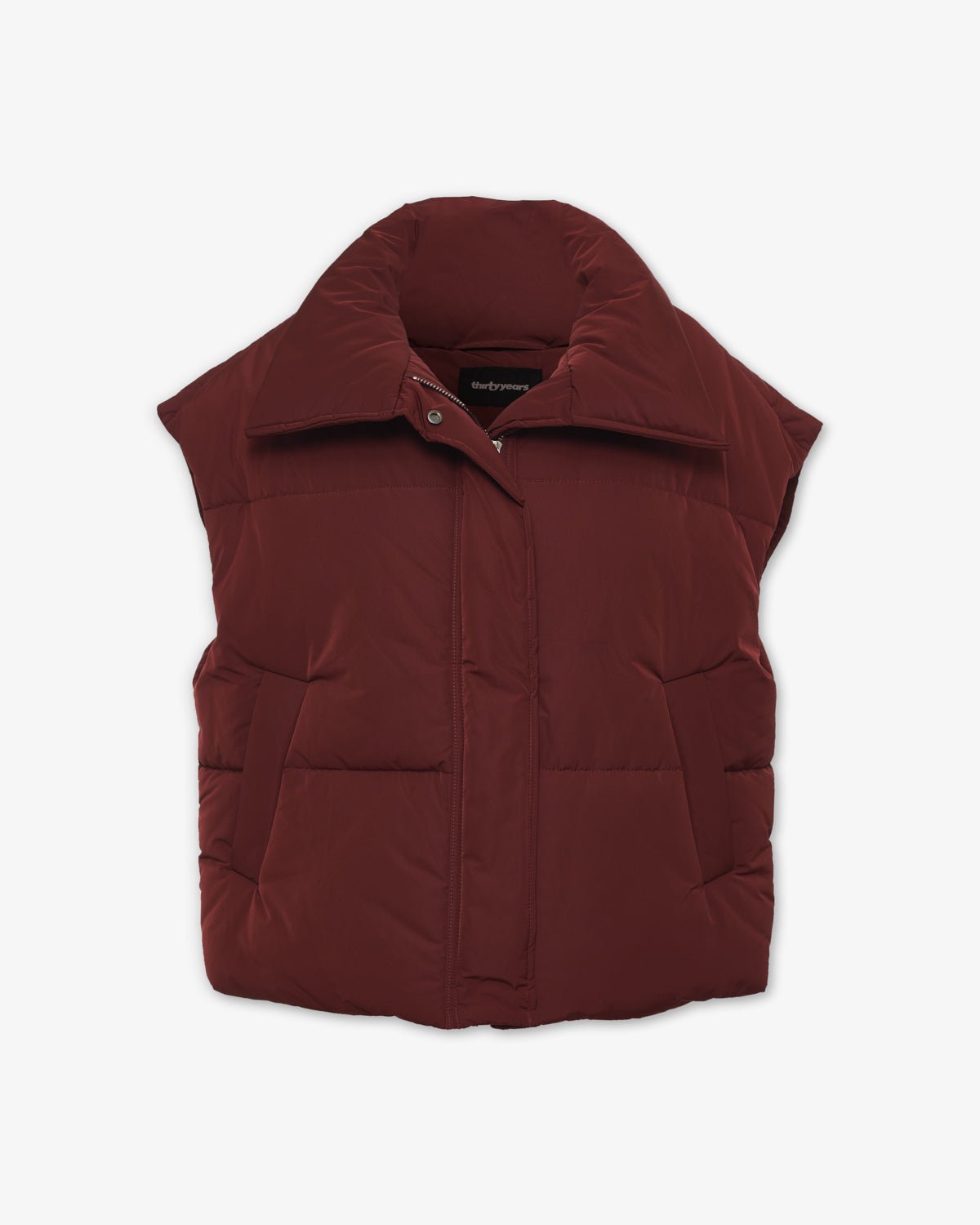 Puffer Vest - Burgundy