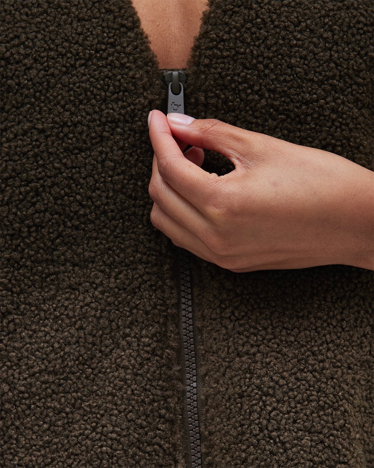 Sherpa Fleece Vest - Dark Olive - ThirtyYears