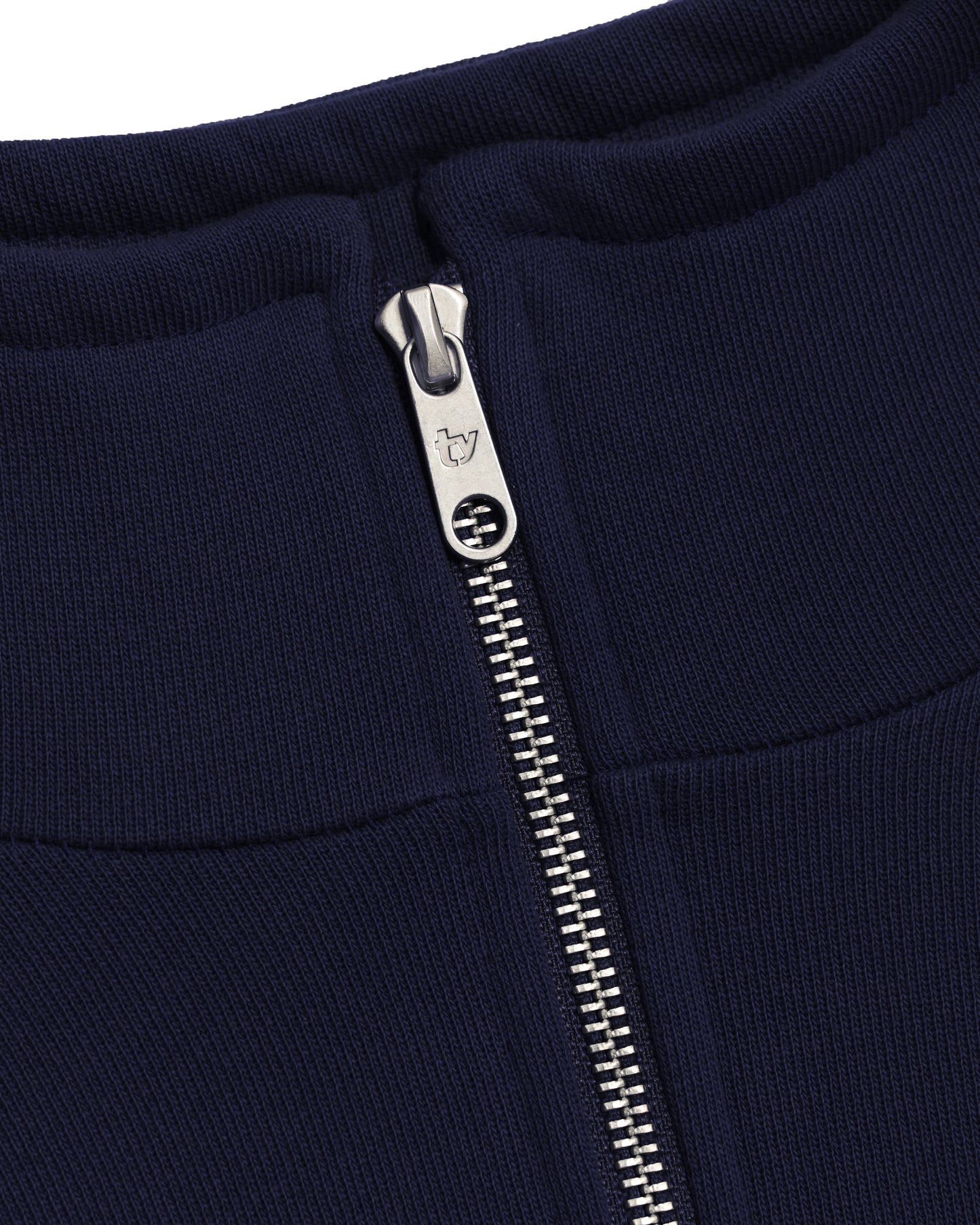 
                  
                    navy blue fleece cotton pullover quarter zip
                  
                
