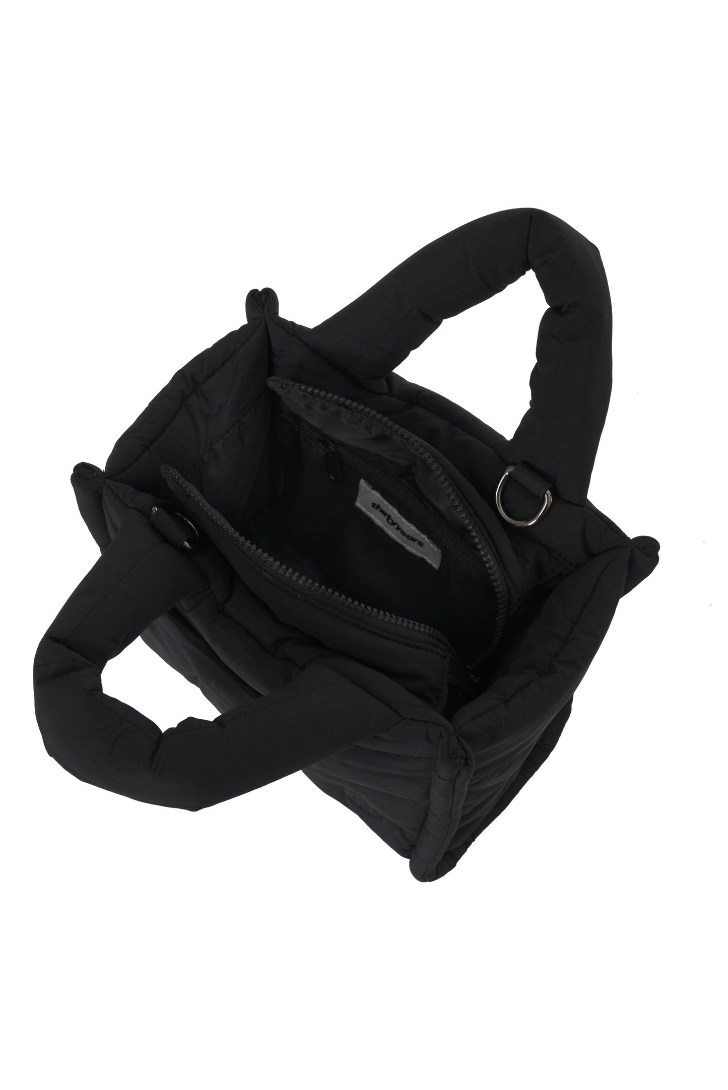 
                  
                    black puffer drift mini tote bag gym side pocket crossbody strap
                  
                