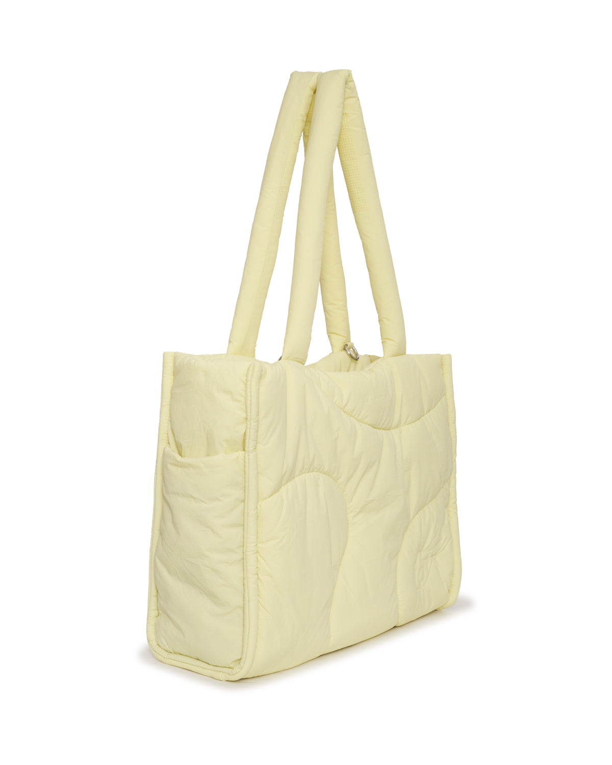 yellow butter drift puffer tote bag gym side pocket crossbody strap