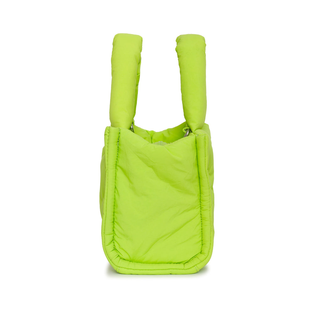 
                  
                    neon lime green puffer drift mini tote bag gym side pocket crossbody strap
                  
                