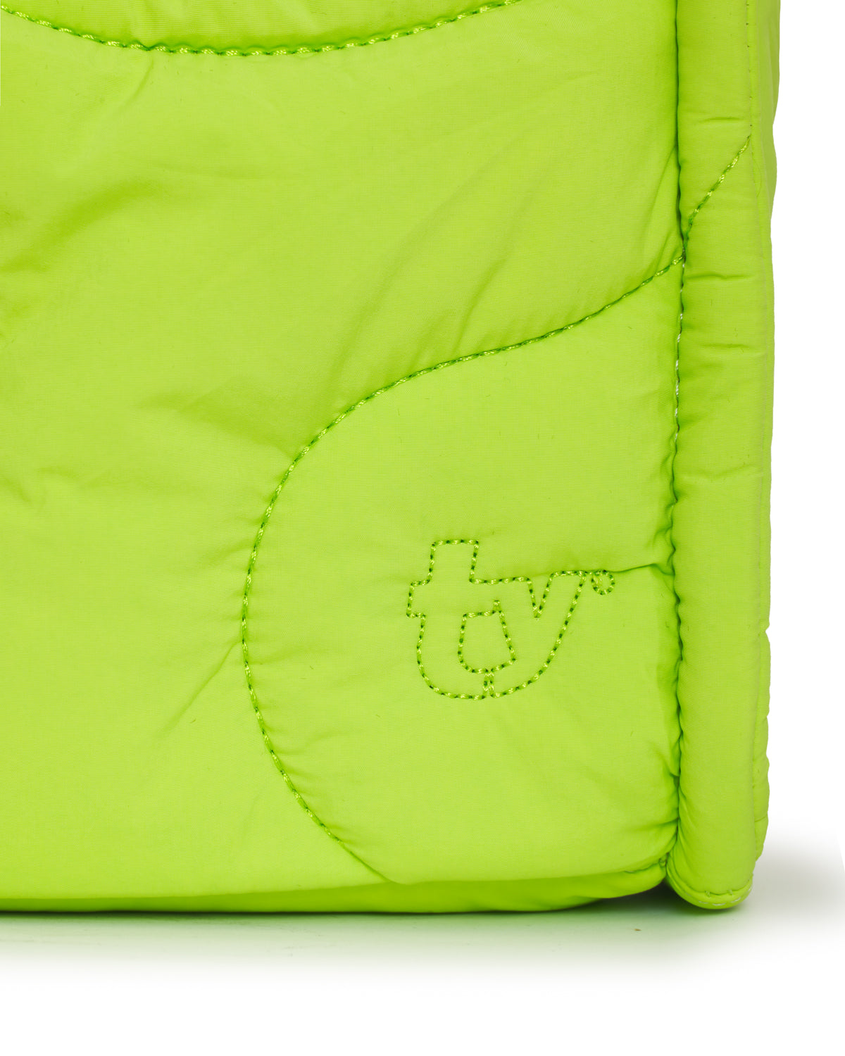 
                  
                    neon lime green puffer drift mini tote bag gym side pocket crossbody strap
                  
                