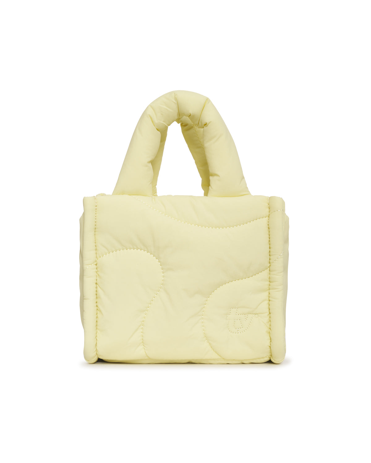 yellow butter puffer drift mini tote bag gym side pocket crossbody strap