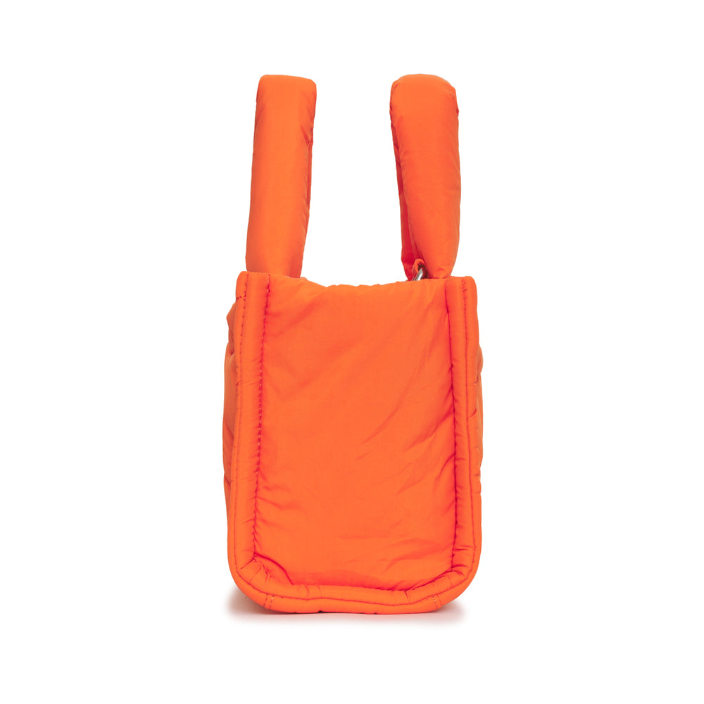 
                  
                    neon orange puffer drift mini tote bag gym side pocket crossbody strap
                  
                