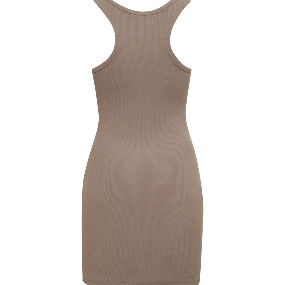 
                  
                    Demi Ribbed Dress - Greige
                  
                