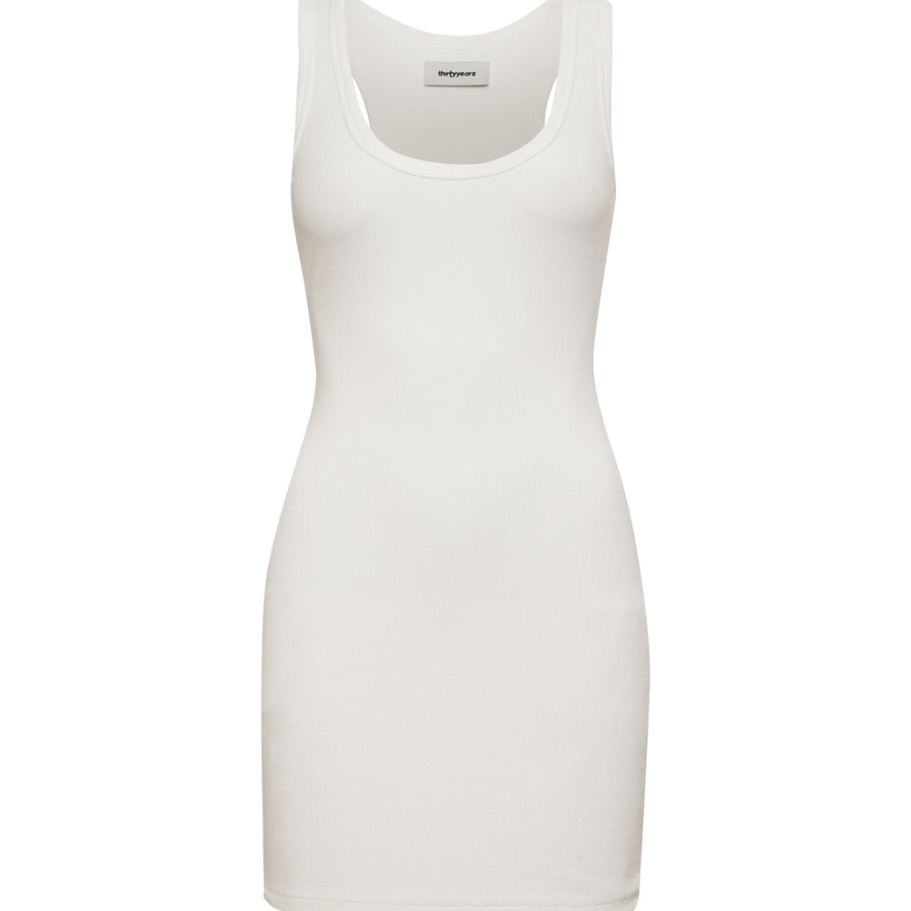 
                  
                    Demi Ribbed Dress - White
                  
                