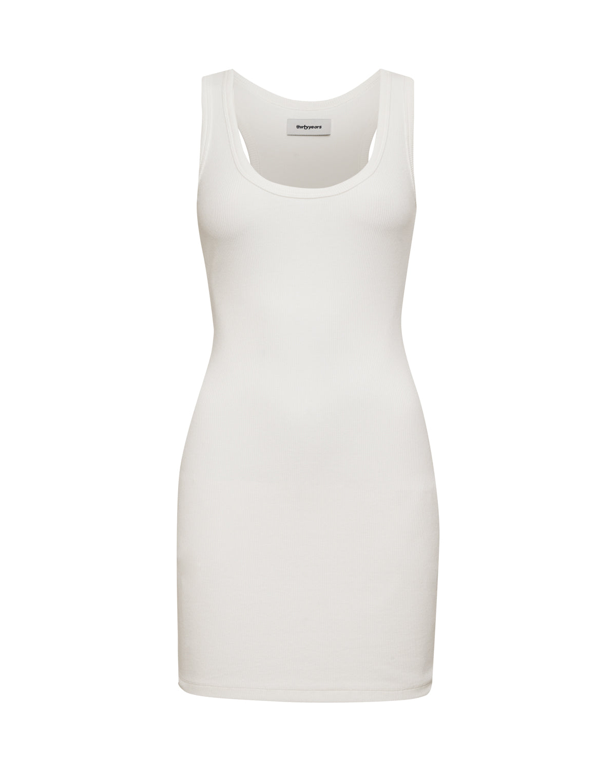 
                  
                    Demi Ribbed Dress - White
                  
                