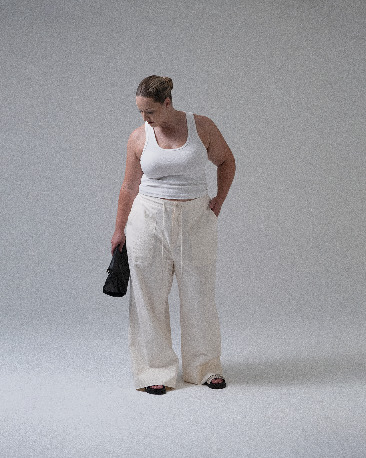 
                  
                    Wide Leg Pant - Ecru
                  
                