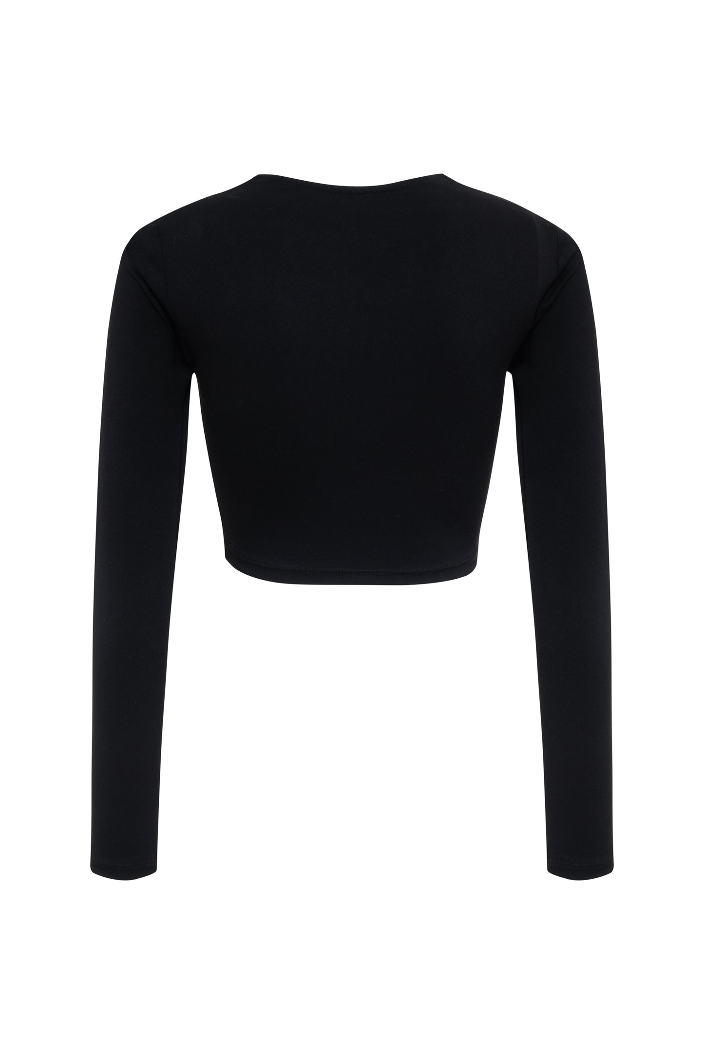 
                  
                    Long Sleeve Crop Top - Black
                  
                