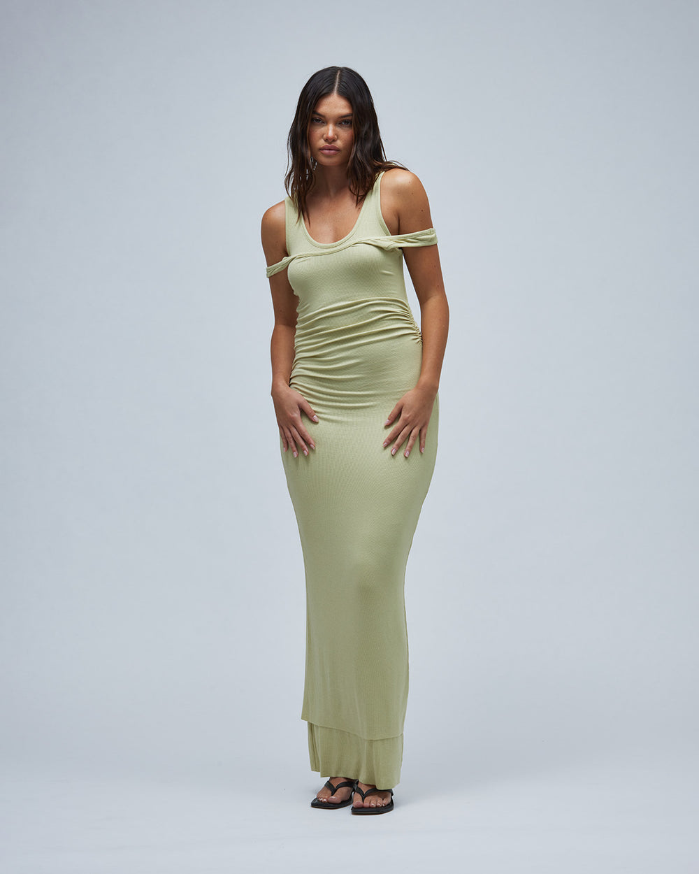 Duo Layered Dress - Matcha