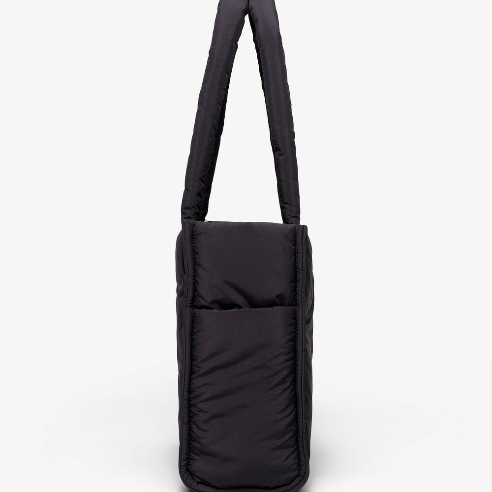 
                  
                    SIDE BLACK PUFFY TOTE BAG
                  
                