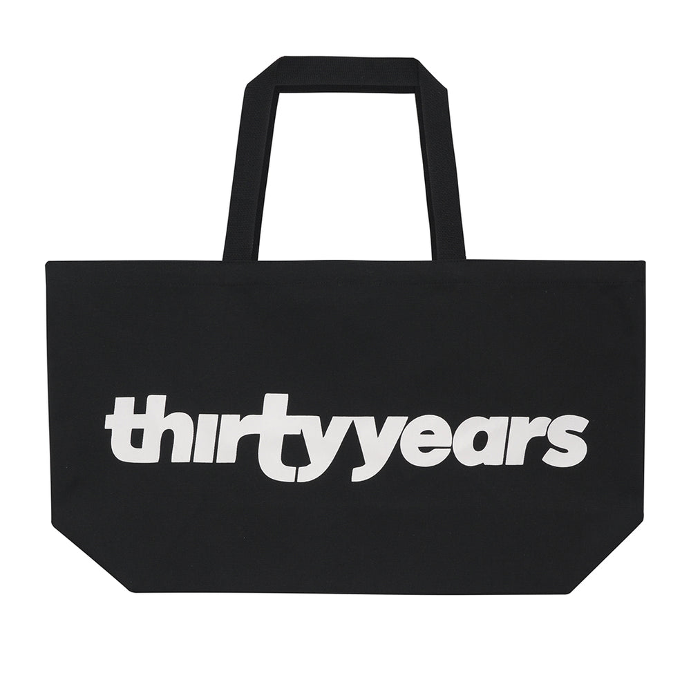black XL thirty years cotton canvas tote