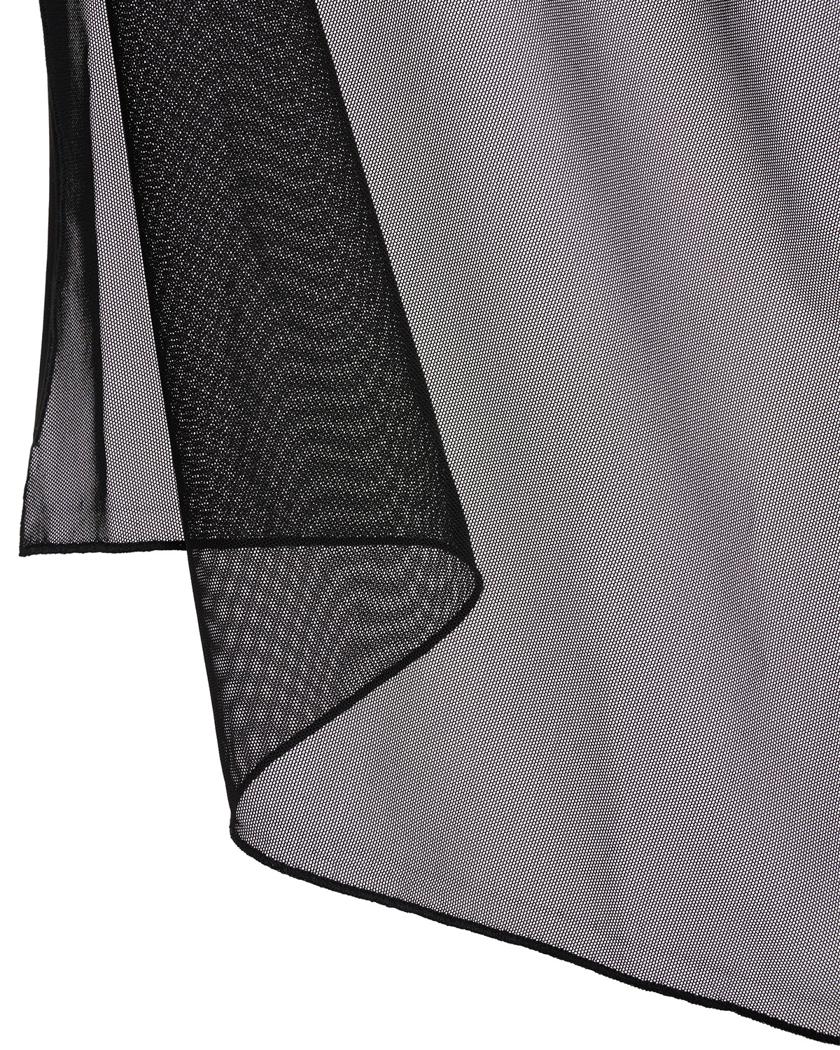 black sheer mesh maxi dress side slit purl stitch unlined