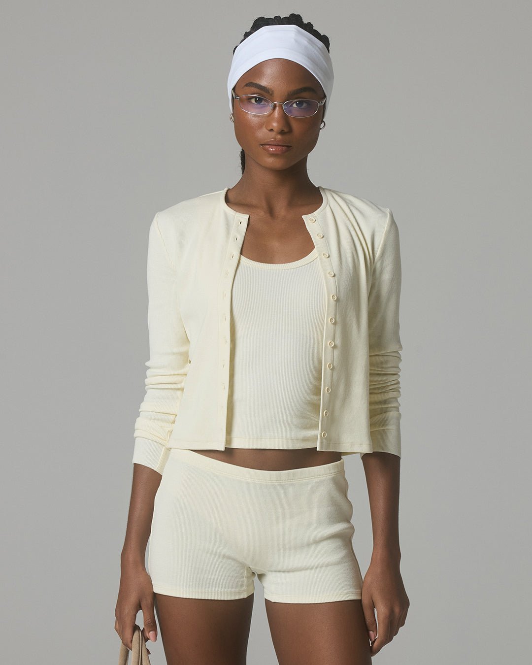 Demi Ribbed Cardigan - Buttermilk - ThirtyYears