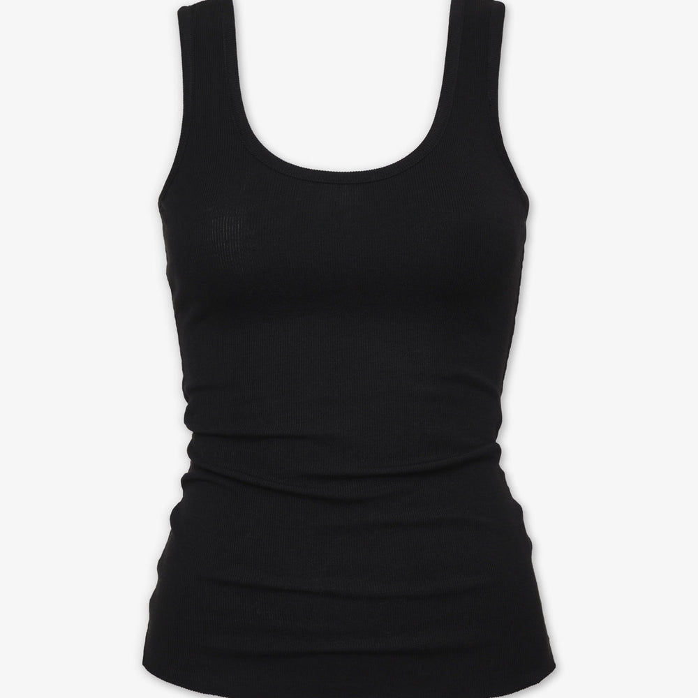 Layering Ribbed Tank - Black - ThirtyYears