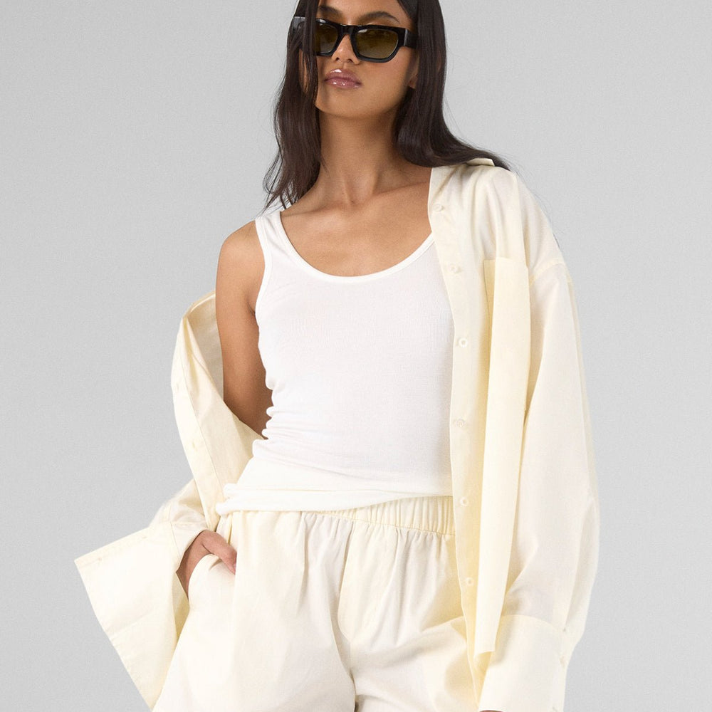 Layering Ribbed Tank - White - ThirtyYears