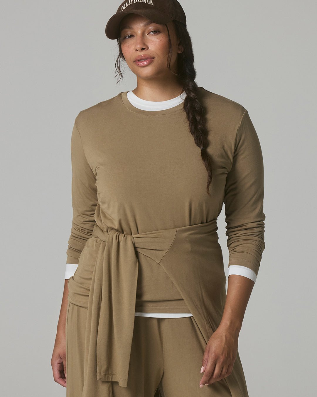 Modal Long Sleeve Tee - Toffee - ThirtyYears