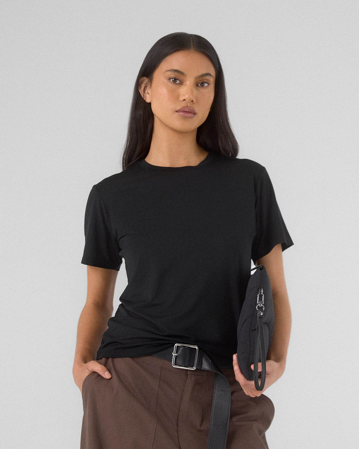 Modal Short Sleeve Tee - Black - ThirtyYears