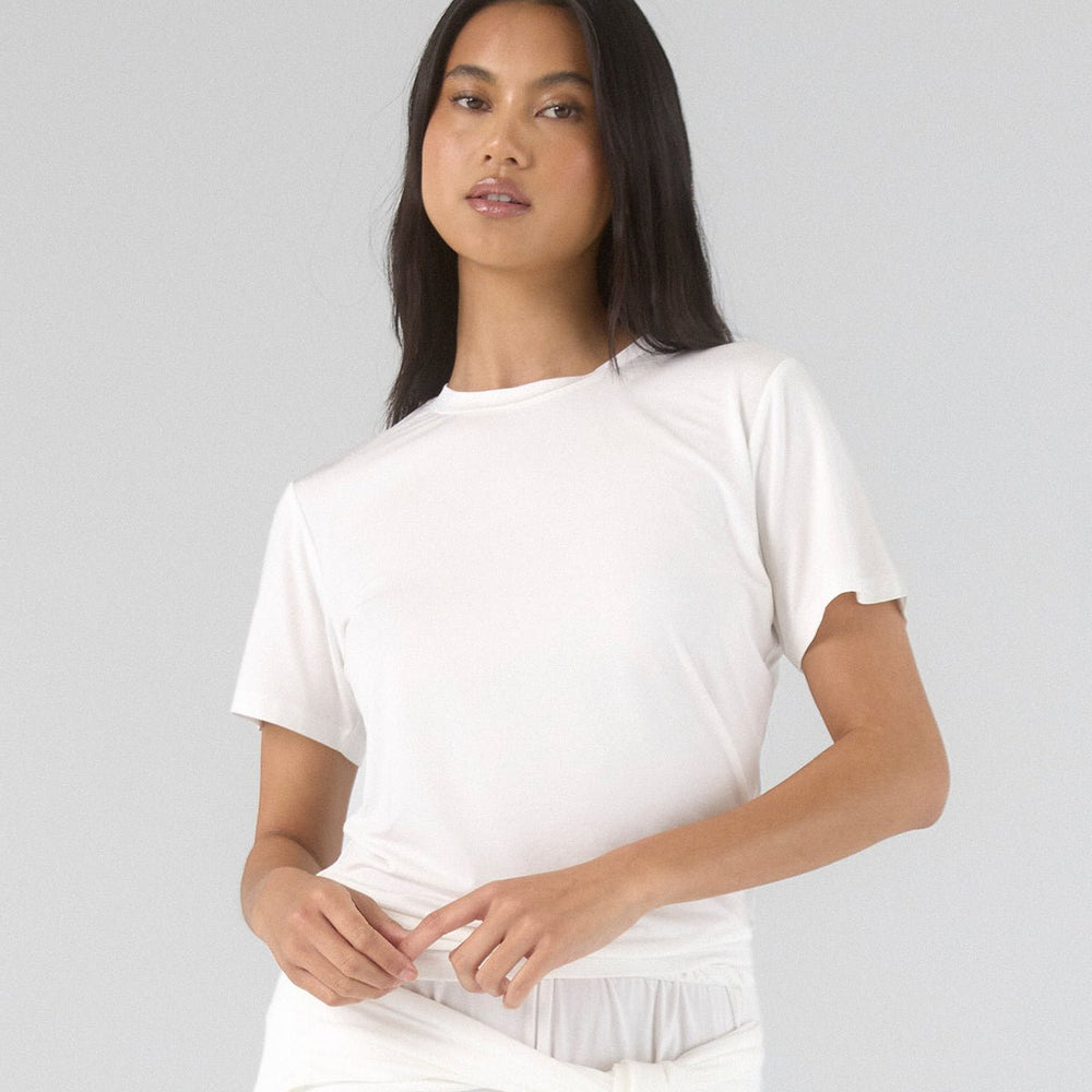 Modal Short Sleeve Tee - Off - White - ThirtyYears