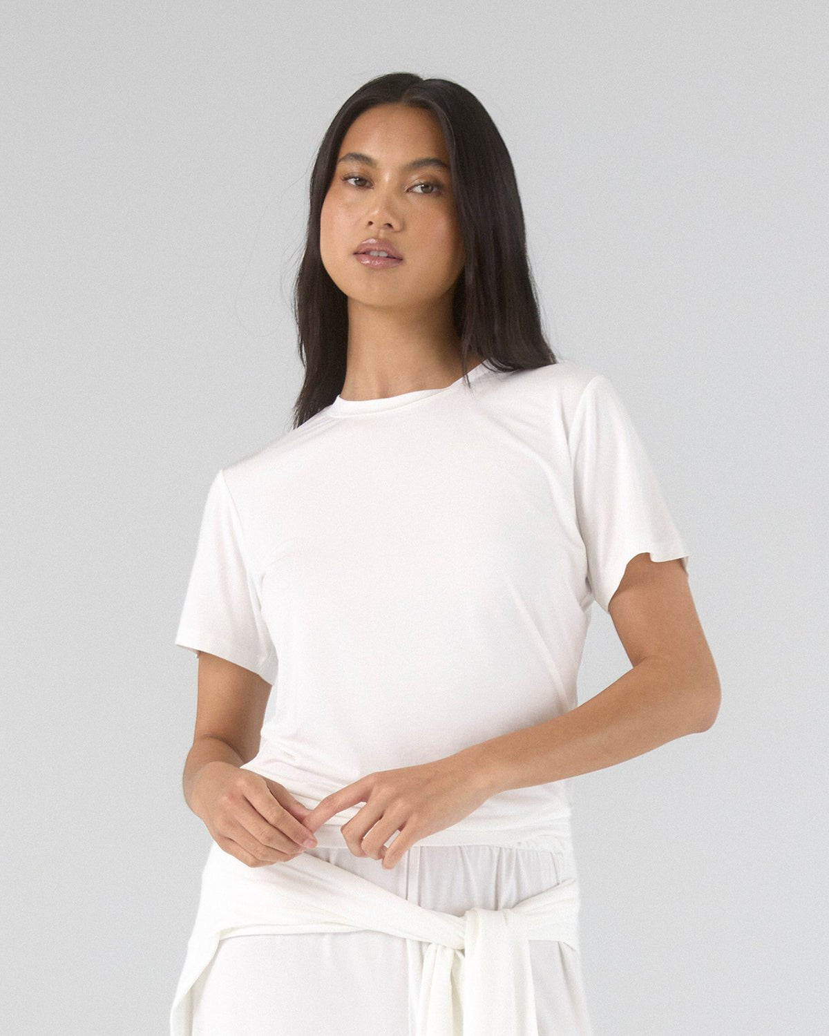 Modal Short Sleeve Tee - Off - White - ThirtyYears