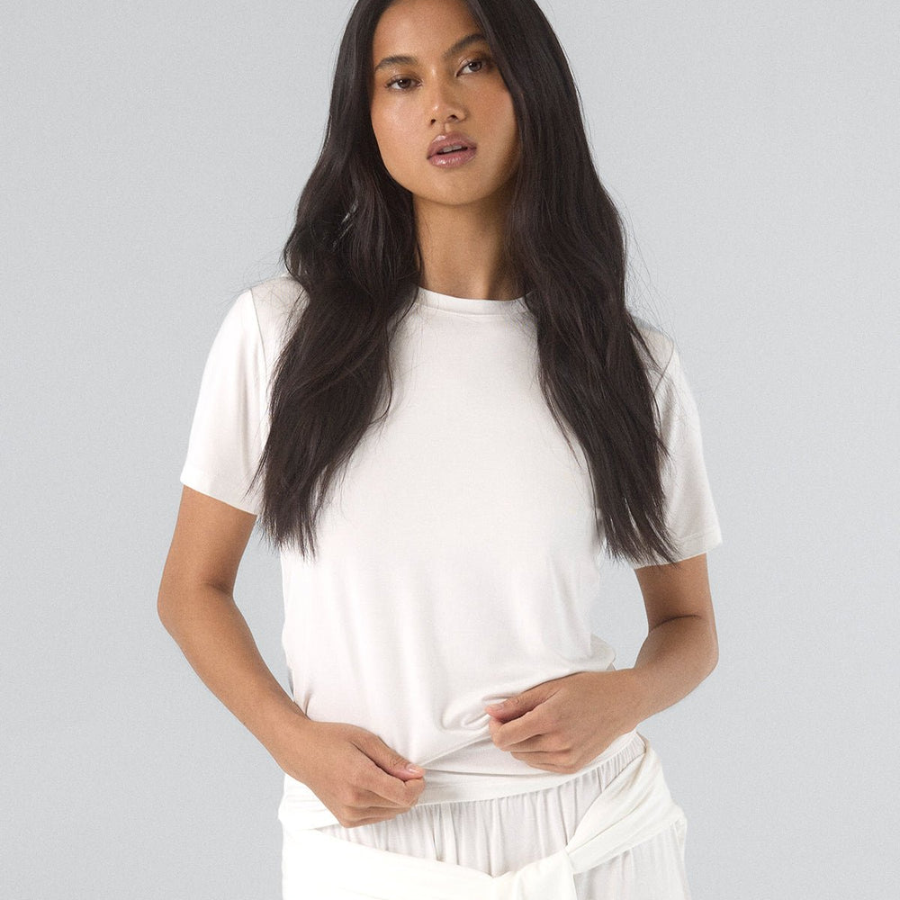 Modal Short Sleeve Tee - Off - White - ThirtyYears