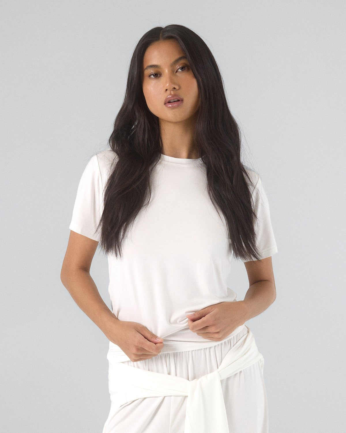 Modal Short Sleeve Tee - Off - White - ThirtyYears