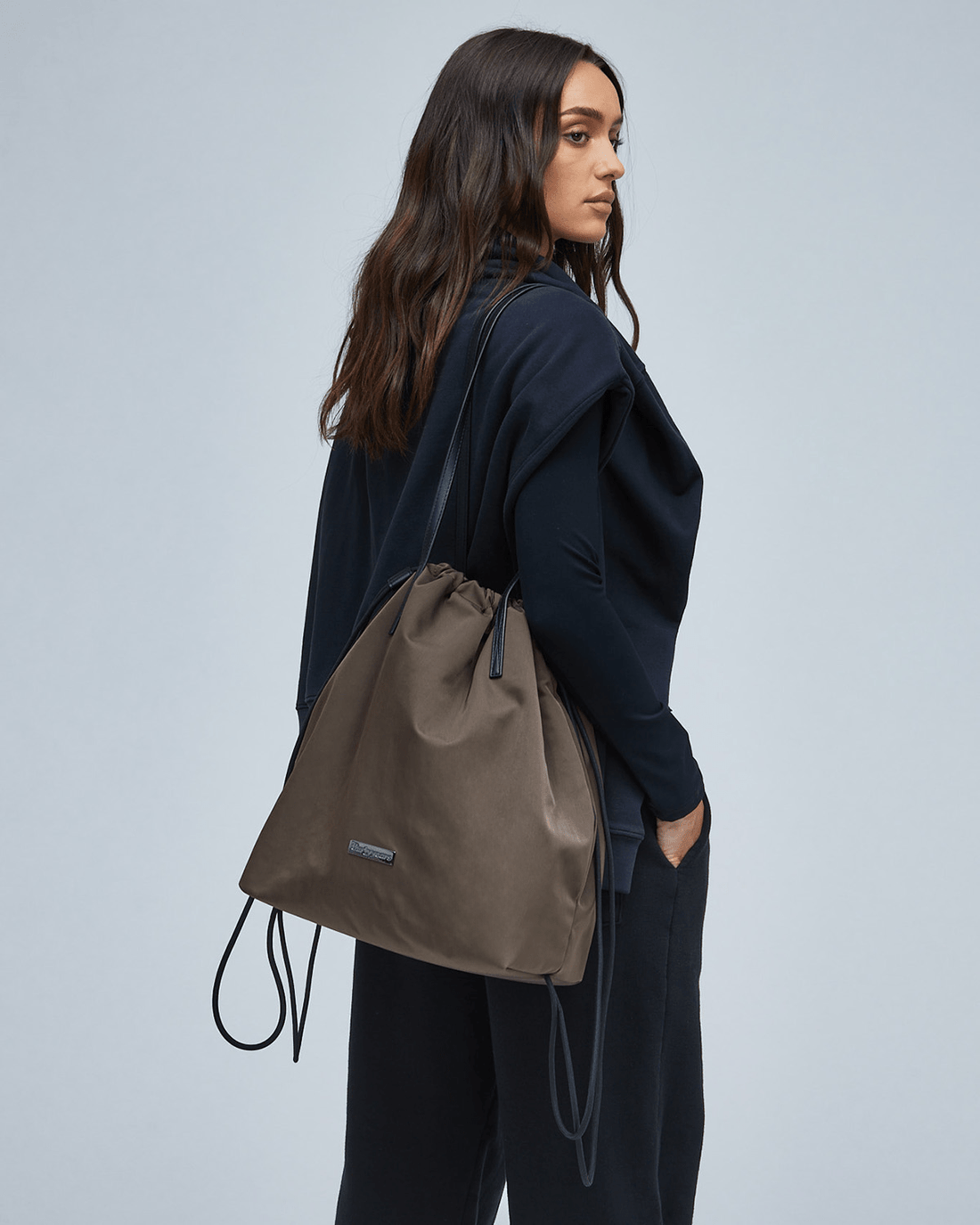 お歳暮 時期 in Bag Shoulder Drawstring Brown Years Thirty Shop | バッグ