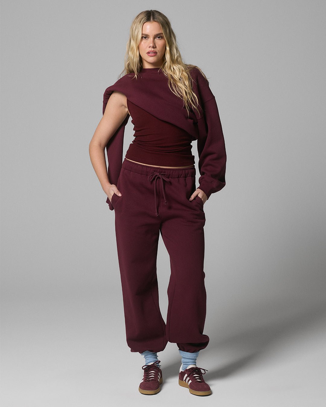 Signature Crew Sweatpant - Burgundy - ThirtyYears